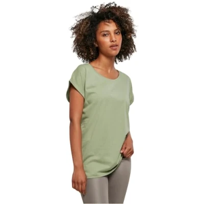 Immagine di Build Your Brand By021 ladies Extended Shoulder Tee, Maglietta Donna, Salvia Morbida, XS