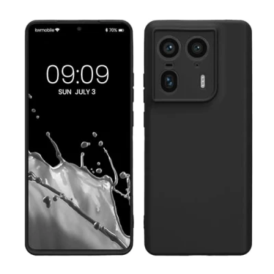 Immagine di kwmobile Custodia Compatibile con Motorola Edge 50 Ultra Cover Back Case per Smartphone in Silicone TPU Protezione Gommata nero matt