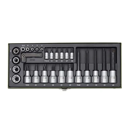 Immagine di Proxxon Kit di chiavi a bussola 1/2 (12.5 mm), 1/4 (6.3 mm) 29 parti 23103