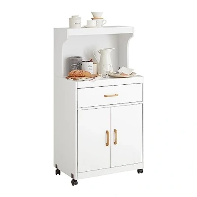 Immagine di SoBuy Mobile microonde Credenza cucina con route, bianco, FSB12 W