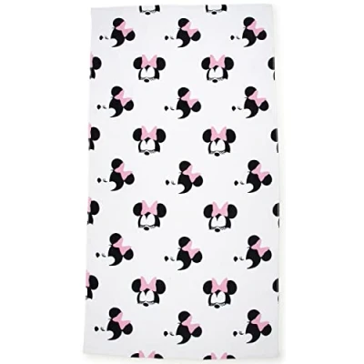 Immagine di Jay Franco Disney Minnie Mouse Stile 86cm x 162cm Grande Asciugamano da Spiaggia in 100% Cotone/Telo Mare