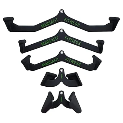 Immagine di Home Gym Fitness Canottaggio T Bar V Puleggia Cable Machine allegati, bicipiti Curl Tricep LAT Pulldown Back Strength Training Handle Grips Pull Down Press Esercizi