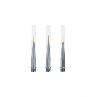 Immagine di Modelcraft Set di 3 Punte Ricambio Super Sottili (7 mm) per Pennello PPB1079, Capelli Sintetici, Argento
