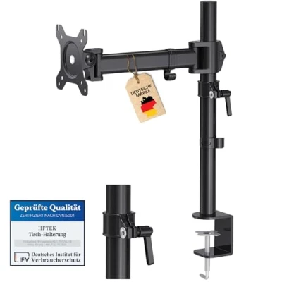 Immagine di HFTEK HF27DB Supporto da Tavolo per Monitor TV Montaggio scrivania Desk Mount Bracket Schermo fino a 34 Pollici con VESA 75/100