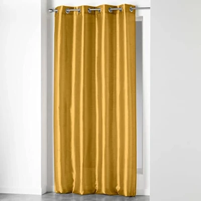 Immagine di douceur d&#039;Intérieur Tenda con occhielli, in poliestere, dimensioni: 140 x 240 cm, ceramica, mostarda, 140x1x240 cm