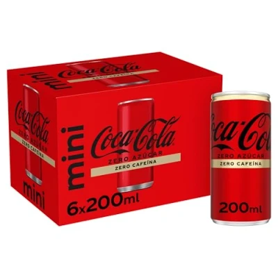 Immagine di Coca cola Zero Zucchero Caffeina Bevanda alla senza zucchero, calorie, caffeina, confezione da 6 mini lattine 200 ml