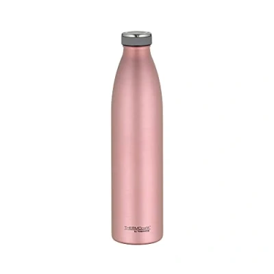 Immagine di ThermoCafé 4067.284.100 Thermos da 1 l, resistente alle gassate, in acciaio INOX rosa, a prova di perdite, bottiglia termica per 12 ore, freddo 24 ore