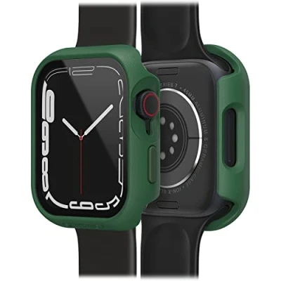 Immagine di Otterbox Bumper Eclipse con Protettore schermo in Vetro Temperato integrato per Apple Watch Series 9/8/7 45mm, antishock e cadute, protettivo bordi dell&#039; Watch, Verde Scuro