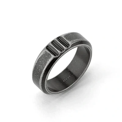 Immagine di FYNCH HATTON FHJ 0036 R 62 Anello in acciaio inox, effetto anticato