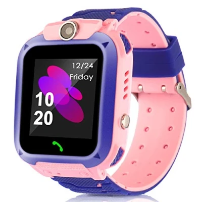Immagine di LiveGo Smartwatch per bambini, impermeabile 2G, con GPS Tracker, chiamata, telecamera SOS, studenti, età 3 12 anni, regalo di compleanno, rosa