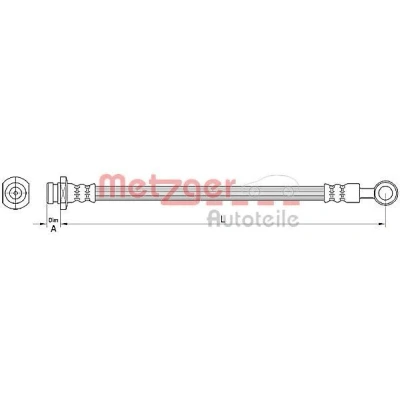 Immagine di METZGER 4110491 Tubi Freno 345 M10 x 1 DF CHEVROLET: Spark