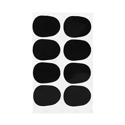 Immagine di Patch per Bocchino, 8 Pezzi Bocchino Pad Cuscini Sassofono Soprano Alto Tenore Sax Clarinetto, Grande Ellisse 0.3mm Nero
