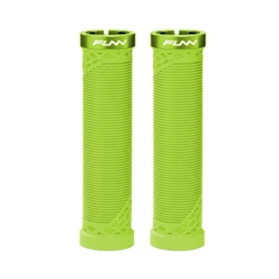 Immagine di Funn Hilt manopole per Mountain Bike con sistema di bloccaggio semplice, leggere ed ergonomiche, un diametro interno 22 mm, uniche manubrio motivo (Verde)