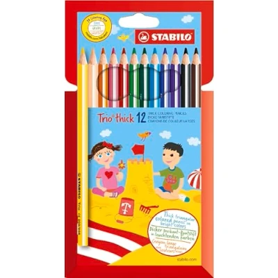 Immagine di STABILO Matite Colorate Con Punta Grossa TRIO Custodia IN Plastica 12 Pz. Astuccio