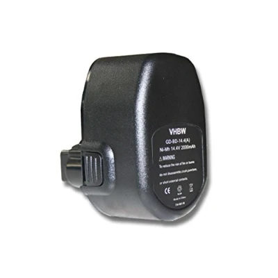 Immagine di vhbw 1x batteria sostituisce Black &amp; Decker A9262 England SL1 3YD, A9276, A9267, PS140, A9527, per utensile elettrico (2000 mAh, NiMH, 14,4 V)