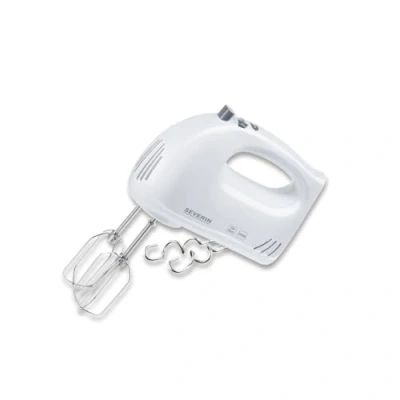 Immagine di SEVERIN HM 3820 Sbattitore elettrico potente con accessori in acciaio inox 300 W, cavo a spirale e 5 velocità, cucina funzione turbo, Bianco
