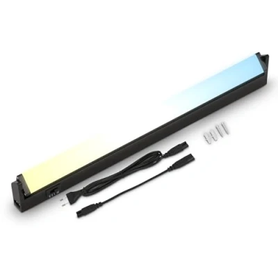 Immagine di BRILONER luce sottopensile LED orientabile, CCT per cucina, temperatura di colore regolabile, armadi, nero, 54,5 cm