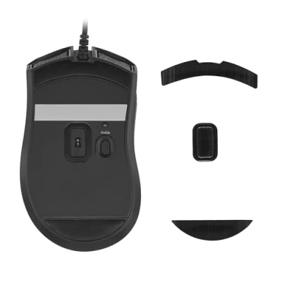 Immagine di kwmobile Set Piedini di Ricambio per Mouse Compatibile con Razer Mamba Elite Wired Gommini nero Maggiore Controllo e Scorrevolezza