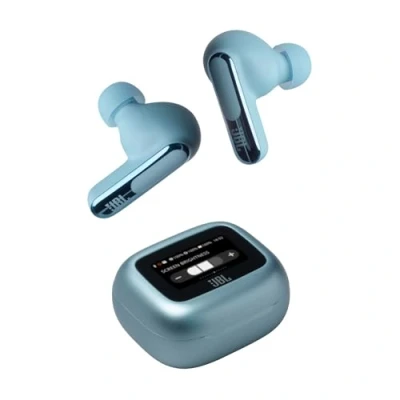 Immagine di JBL Live Beam 3 Cuffie Wireless Bluetooth, 48 Ore di Autonomia, con Cancellazione Adattiva del Rumore e High Resolution Signature Sound, Impermeabili Antipolvere IP55, Inserti Auricolari, Blu