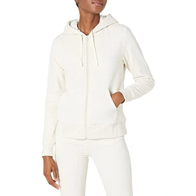 Immagine di Amazon Essentials Giacca con Cappuccio a Cerniera Intera in Pile Foderata Sherpa (Taglie Forti Disponibili) Donna, Avena Puntinato, L