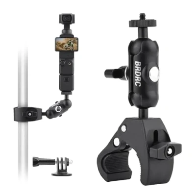 Immagine di BRDRC Pocket 3 supporto per bicicletta moto manubrio fotocamera morsetto compatibile con GoPro Max Mini Hero 12 11 10 9 8 7 6 5, DJI 2, Insta360 X3 X2 Go Accessori
