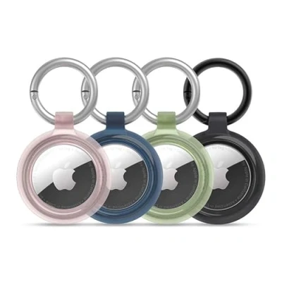 Immagine di OtterBox AirTags Clear Case per AirTag, antishock e Cadute, Protezione Ultra Sottile Rugged Apple AirTags, Confezione da Quattro, con moschettone, Ocean Life