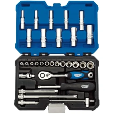 Immagine di Draper B30MN/SG 1/10,2 cm SQ. Dr. Metric socket set (30 pezzi), blu
