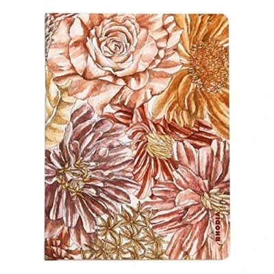 Immagine di RHODIA 120032C Taccuino spiralato A5 A righe 120 pagine Carta Clairefontaine Avorio 90 g/m Copertina Soft Touch Collezione Orange Botanique