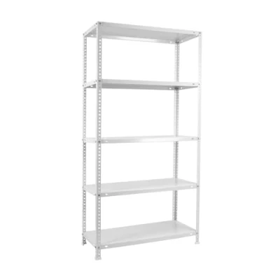 Immagine di Simon Rack Scaffale portaoggetti e 5 livelli, capacità di carico 100 kg punto flessione, 2000x1000x400 mm, metallo, scaffalatura per garage, bianco Comfort