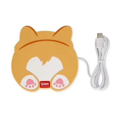 Immagine di Legami Scalda Tazza USB, Warm it up, 10x10 cm, in Vinile, Ideale per Tazze e Bicchieri con Fondo Piatto, Ingresso Tema Corgi