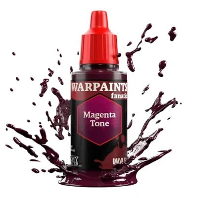Immagine di The Army Painter, Colore + Vernice per fai da te, Wash Warpaints Fanatic Wash: Tono Magenta 18 ml (Tono magenta, 18 ml)