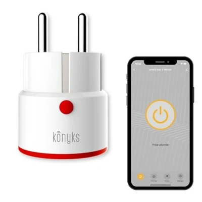 Immagine di Konyks Priska Max 3 FR WiFi + BT, funzioni avanzate V3, 16A, contatore di consumo, compatibile con Alexa e Google Home &amp; Tuya