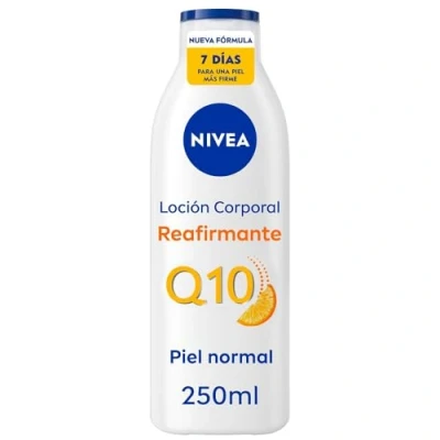 Immagine di NIVEA Q10 Lozione per il corpo rassodante (1 x 250 ml), crema idratante la pelle normale, con Collagen Boost Complex e 99,5% puro