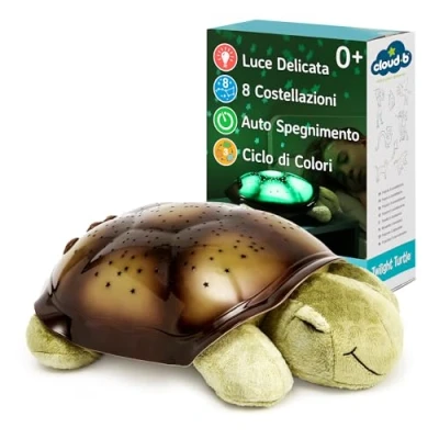 Immagine di Cloud b Luce Notturna calmante con proiettore di stelle Luminosità delicata 3 Colori 8 Costellazioni Auto spegnimento Twilight Turtle Green