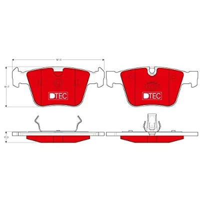 Immagine di TRW DTEC COTEC GDB1675DTE Kit pastiglie freno Predisposto per contatto segnalazione usura MERCEDES BENZ: Classe ML, S Sedan, R