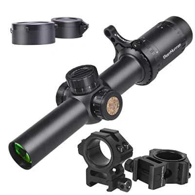 Immagine di WestHunter Optics HD 1 6x24 IR Riflescope, 30mm Tube Red Green Illuminated Reticle Second Focal Plane Tactical Precision 1/5 MIL Shooting Scope A, Picatinny Kit B