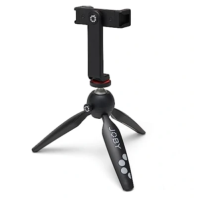 Immagine di JOBY HandyPod 2 Kit, Treppiede da Tavolo per Smartphone, Supporto Telefono GripTight 360 e a Perno, Action Cam, Fotocamere Mirrorless, Dispositivi fino 1 kg, Nero
