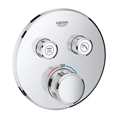 Immagine di GROHE Grohtherm SmartControl Miscelatore Termostatico a 2 Vie, Cromo, Rotondo 29119000