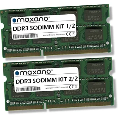 Immagine di Maxano Kit RAM da 16 GB (2 x 8 GB) compatibile con QNAP TS 251, 251A, 251B, 251+ DDR3 1600 MHz SODIMM