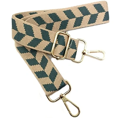 Immagine di Tracolla Colorate per Borse Donna Cinghia della Borsa Larga Cachi, Regolabile con Gold Moschettone, Durevole Crossbody Borsa, Borsetta, Chitarra DIY Spalla Accessori Ragazze, 3