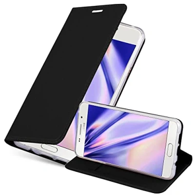 Immagine di Cadorabo Custodia Libro per Samsung Galaxy A3 2016 in CLASSY NERO con Vani di Carte, Funzione Stand e Chiusura Magnetica Portafoglio Cover Case Wallet Book Etui Protezione