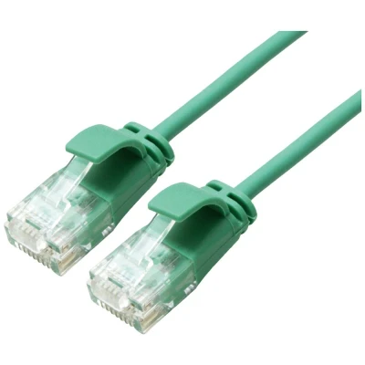 Immagine di Roline 21.15.3935 RJ45 cavo di rete, patch CAT 6A U/UTP 2.00 m Verde non schermato, Privo alogeni, Ritardante fiamma 1 pz.