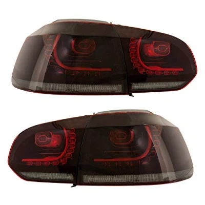 Immagine di Set di luci posteriori LED R Look compatibile con Volkswagen Golf VI 2008 2012 escl. Variant Rosso/Trasparente/Grigio incl. dinamiche