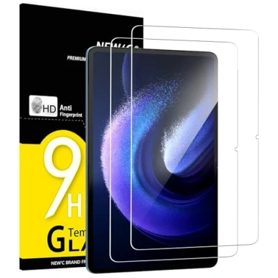 Immagine di NEW&#039;C 2 Pezzi, Pellicola Prottetiva per Xiaomi Pad 6 / Pro (11 pollici), Vetro Temperato, Senza Bolle, Durezza 9H, 0,33mm Ultra Trasparente, Resistente