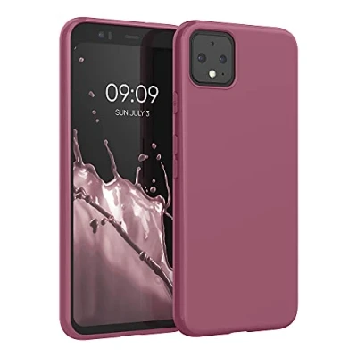 Immagine di kwmobile Custodia Compatibile con Google Pixel 4 Cover Back Case per Smartphone in Silicone TPU Protezione Gommata rosa scuro