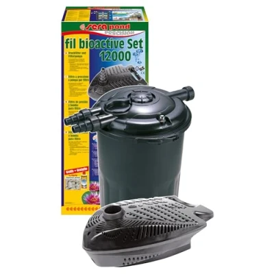 Immagine di sera pond fil bioactive set 12000 Il completo per un avvio rapido e semplice di uno stagno trasparente fino a litri, nero
