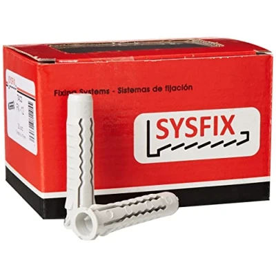 Immagine di Sysfix 2171200 Confezione da 25 tasselli FX a nudo, per parete, in nylon, 12 x 6 mm
