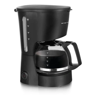 Immagine di Emerio CME 116801 Caffettiera in vetro da 0,6 l, per fino a 5 tazze di caffè fresco, filtro permanente rimovibile, funzione antigoccia, 40 minuti, spegnimento automatico, 600 Watt, senza BPA,