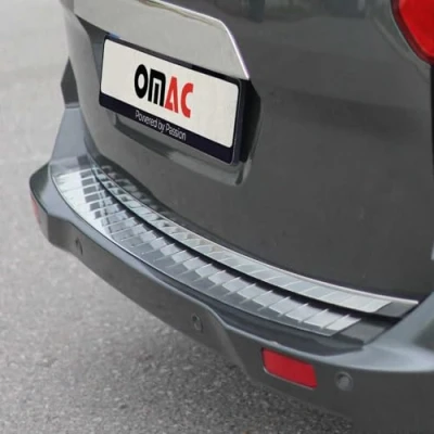 Immagine di OMAC Protezione Paraurti Posteriore compatibile con Ford Transit Tourneo Courier 2014 2022 Cromo Acciaio Inox Argento