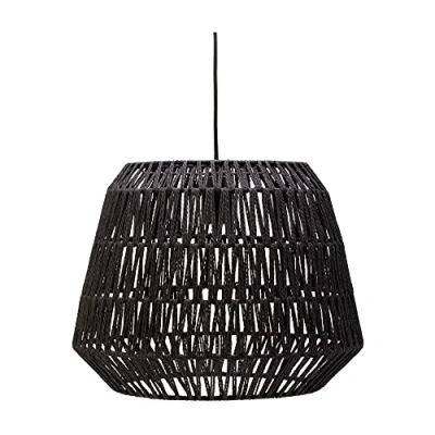 Immagine di Pauleen luminaire 48200 Timber Pearl Lampada a Sospensione Max. 20 Watt Nero Intreccio in Carta, Metallo E27, Pendant Light
